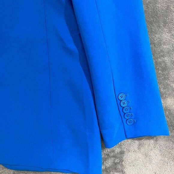 Amanda Uprichard Reggie Blazer Jacket Button Sky Blue Oversized Size Med NEW - Picture 6 of 9